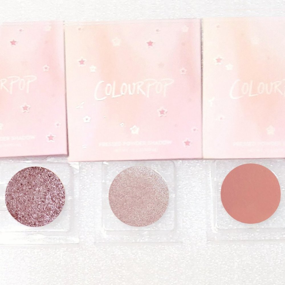 ColourPop Pressed Powder Eyeshadow Single Lot Set Purple Pink Metallic Shimmery
